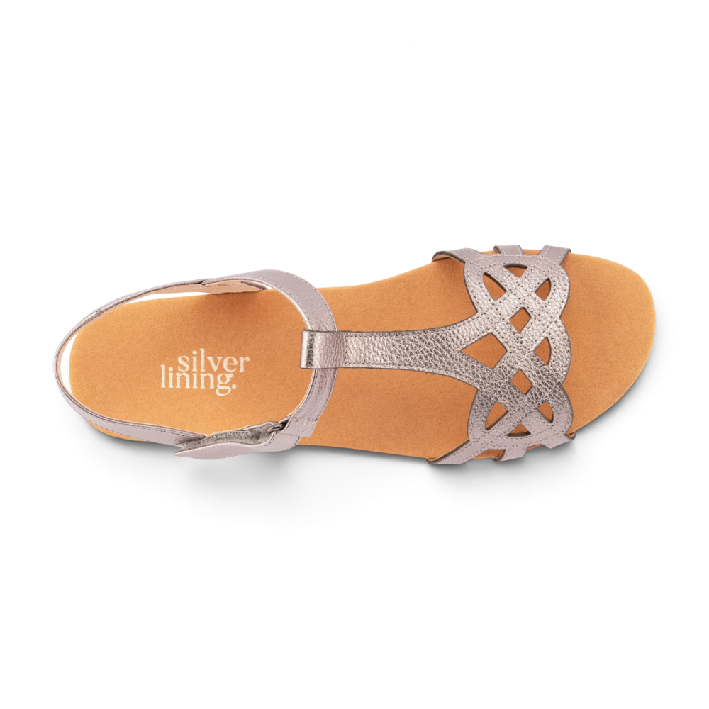 Dhara Sandal - Pewter Pebble