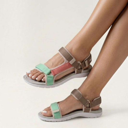 Lifestyle image for Discovery Back Strap Sandal - Mint Multi