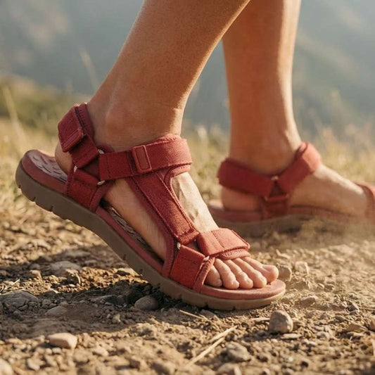 Lifestyle image for Discovery Back Strap Sandal - Terracotta
