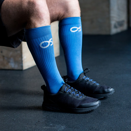 Lifestyle image for Compression Bracing Socks (FS4+) - Blue