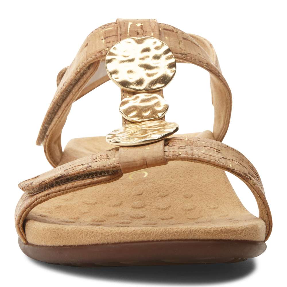 Farra Adjustable Sandal - Gold Cork