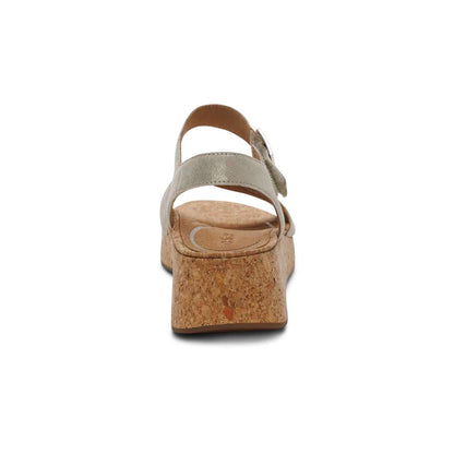 Flora Adjustable Strap Wedge - Champagne