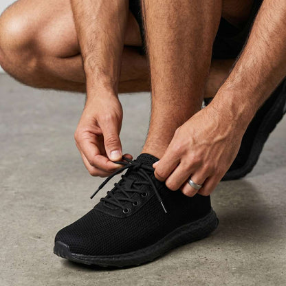 Freddie Lace-Up Casual Sneaker - Black