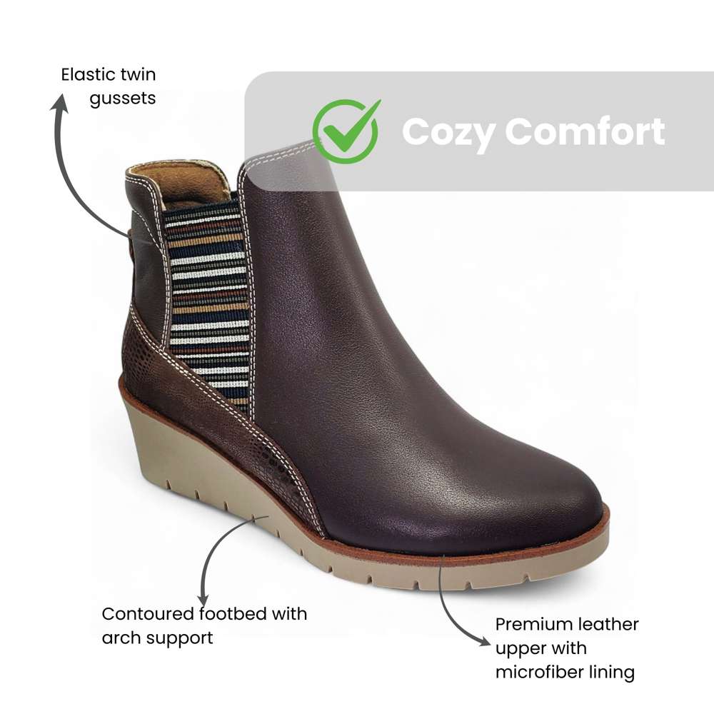 Galway Wedged Boot - Espresso