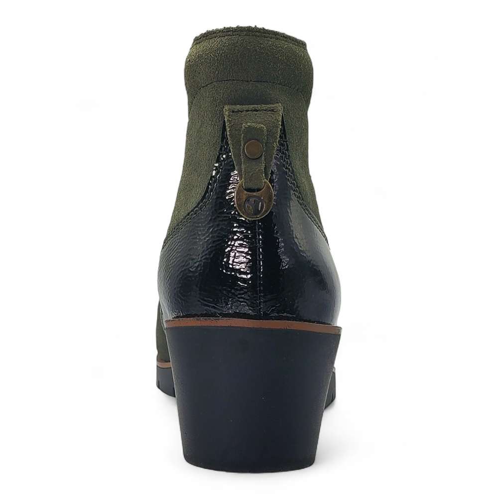 Galway Wedged Boot - Moss Suede