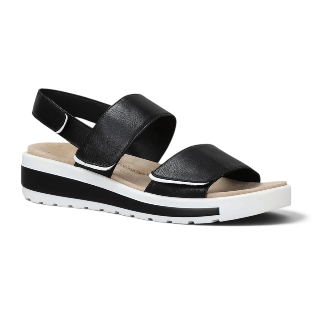 Garlin W-ZR Sandal - Black/White
