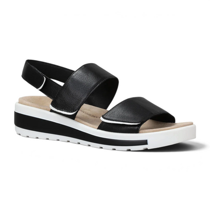 Garlin W-ZR Sandal - Black/White