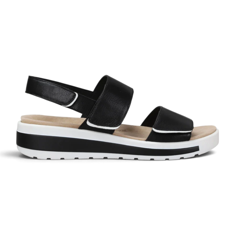 Garlin W-ZR Sandal - Black/White