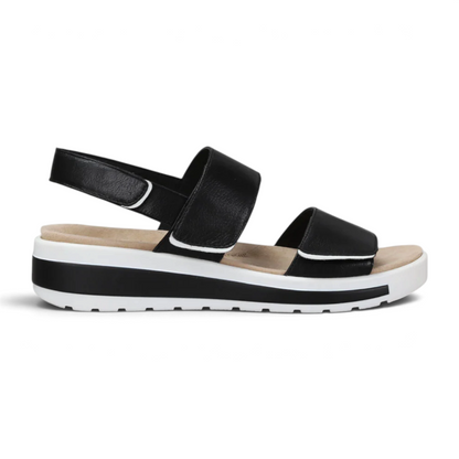 Garlin W-ZR Sandal - Black/White