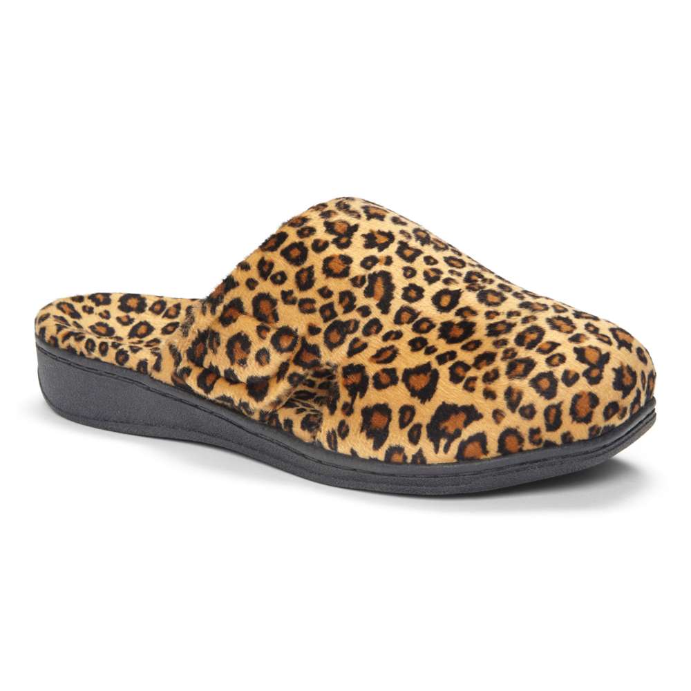 Gemma Mule Slipper - Tan Leopard