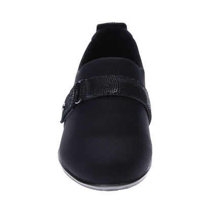 Genoa Stretch Loafer - Black/Black Lizard