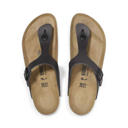 Gizeh Sandal - Black Leather