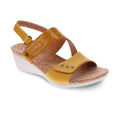 Grenada Wedge - Mustard French/Croc