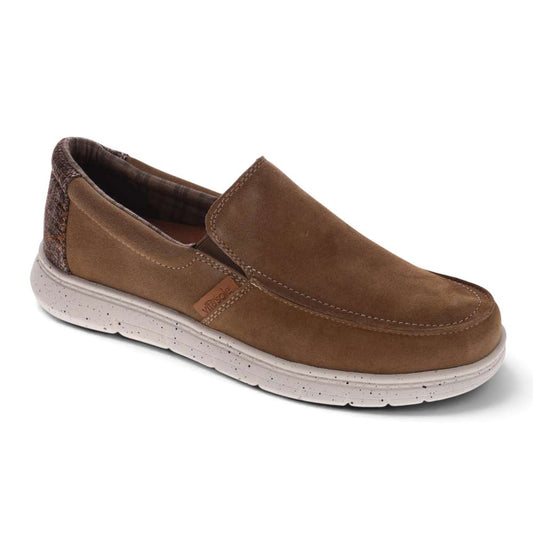 Harbour Suede Slip On - Olive