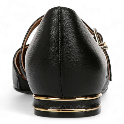 Heather - Black Leather