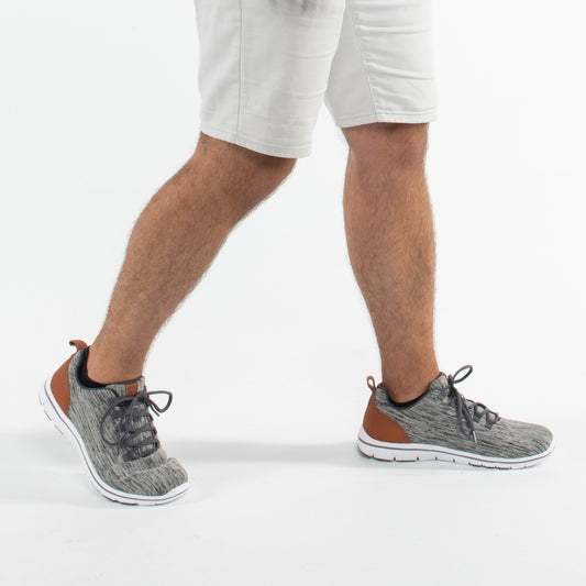 Lifestyle image for Hudson Lace-Up Sneaker - Grey Marle