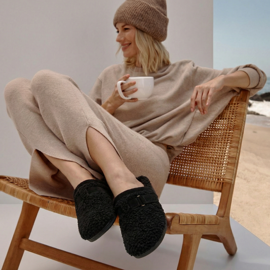 Lifestyle image for Izzy Slipper - Black