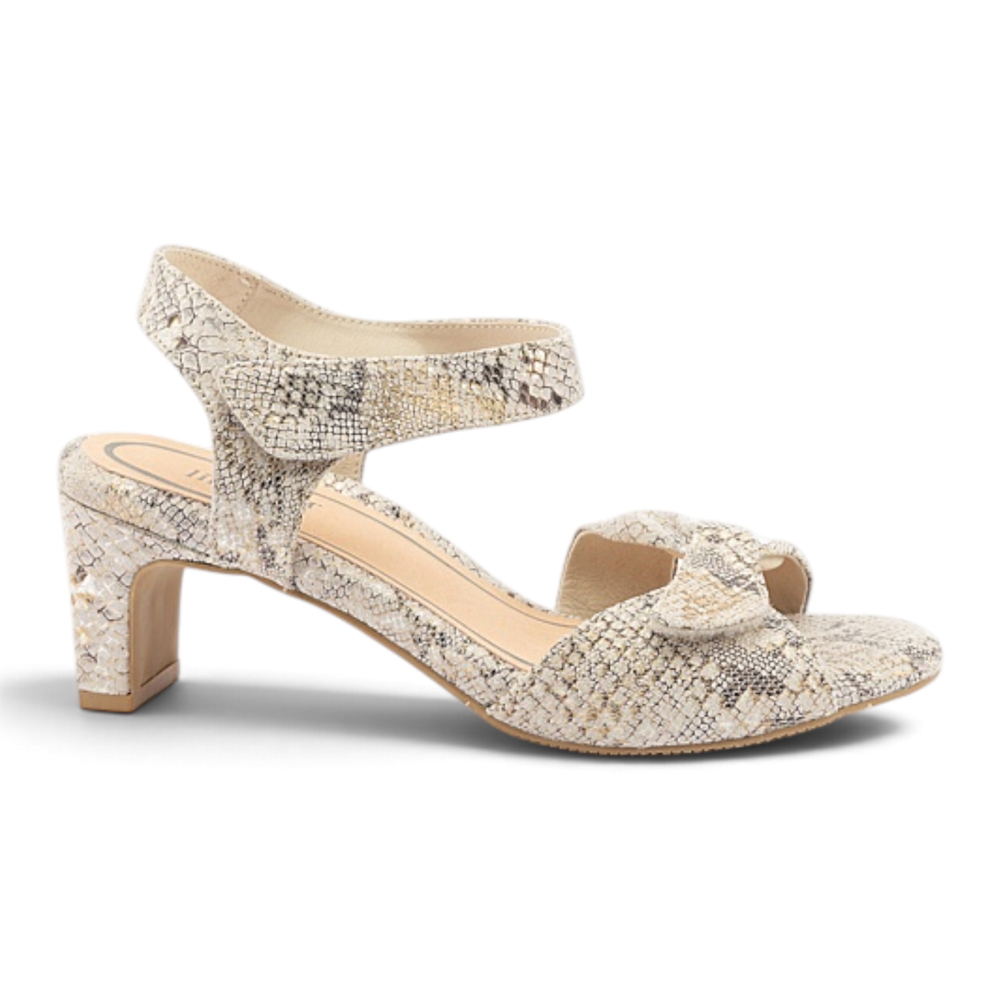 Jamaica Heels - Taupe Snake