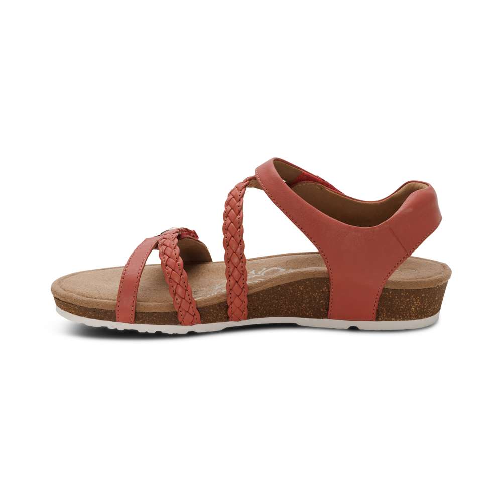 Jillian Braided Strap Sandal - Antique Rose