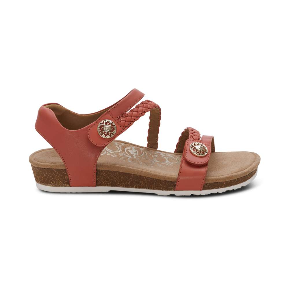 Jillian Braided Strap Sandal - Antique Rose