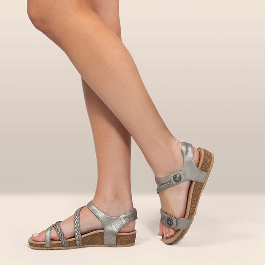 Lifestyle image for Jillian Braided Sandal - Silver