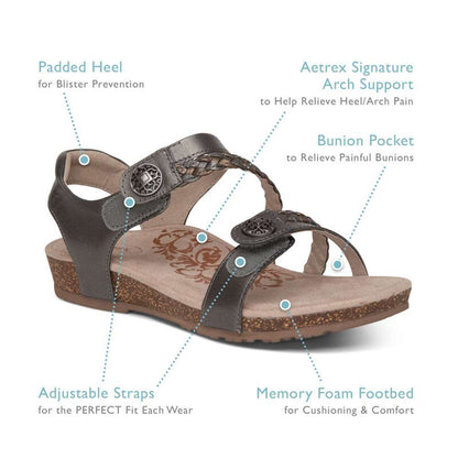 Jillian Braided Sandal - Bronze