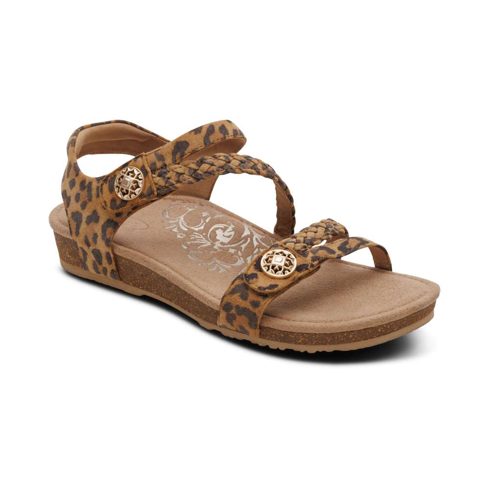 Jillian Braided Strap Sandal - Leopard