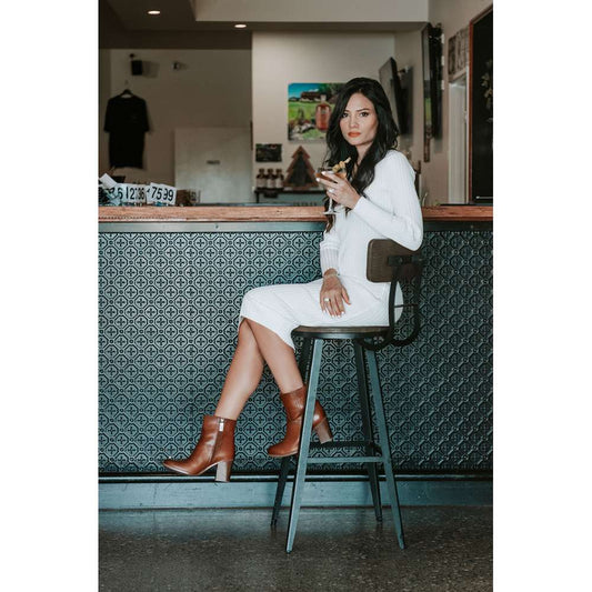 Lifestyle image for Kalina Ankle Bootie - Cider Spice Brown