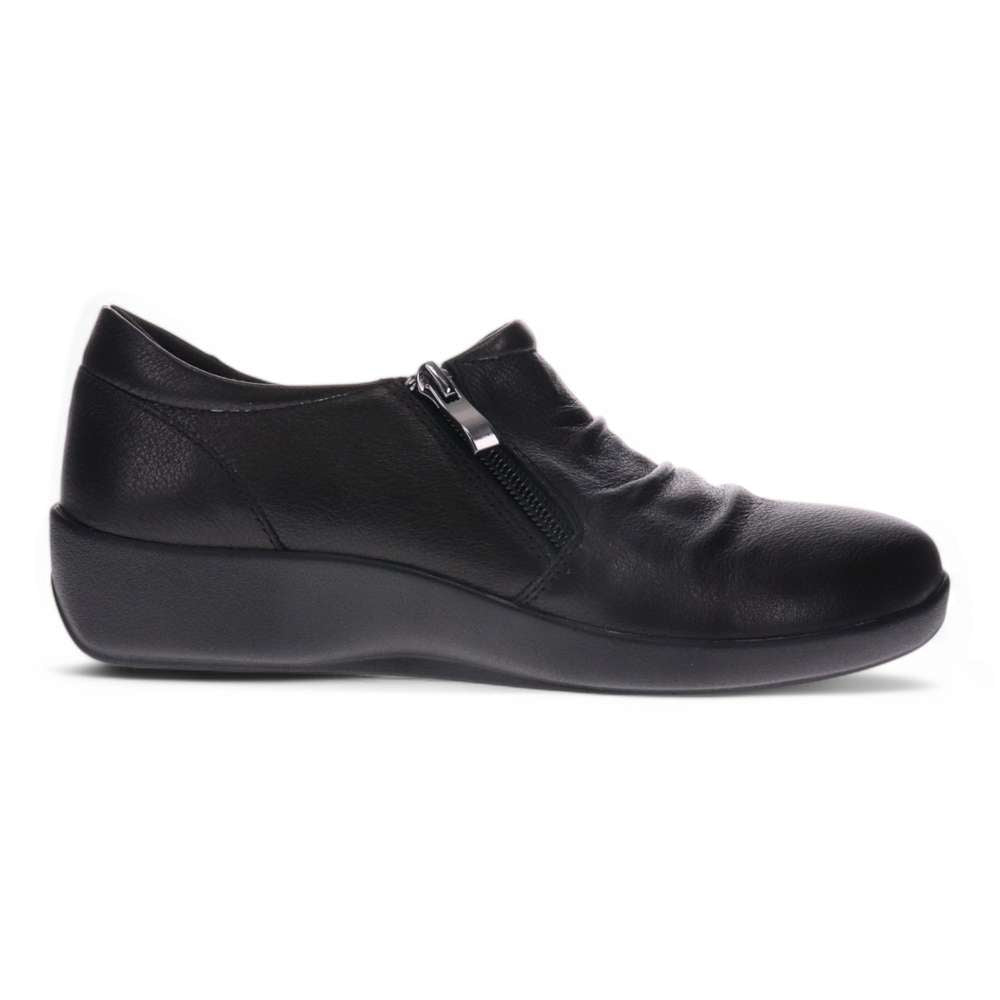 Katina Zip Loafer - Black