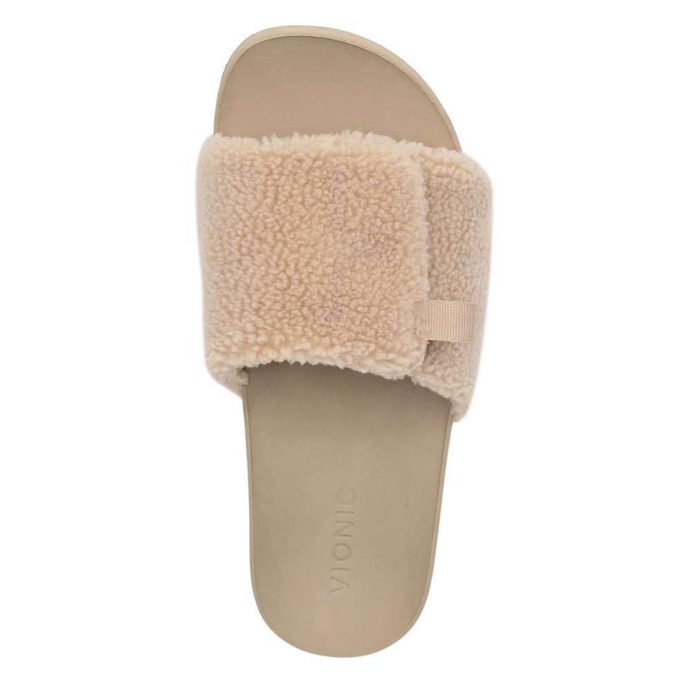 Keira Shearling Slide - Ginger Root