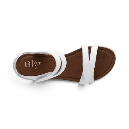 Kimberley Plain Sandal - White