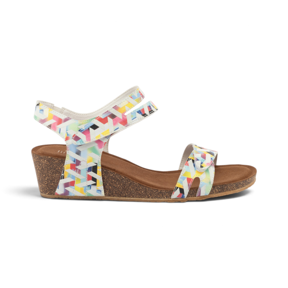 Kimberley Print Wedge - Rainbow Maze