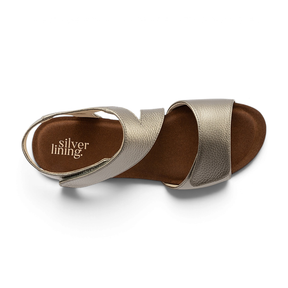 Kyra Wedge - Pebble Pewter