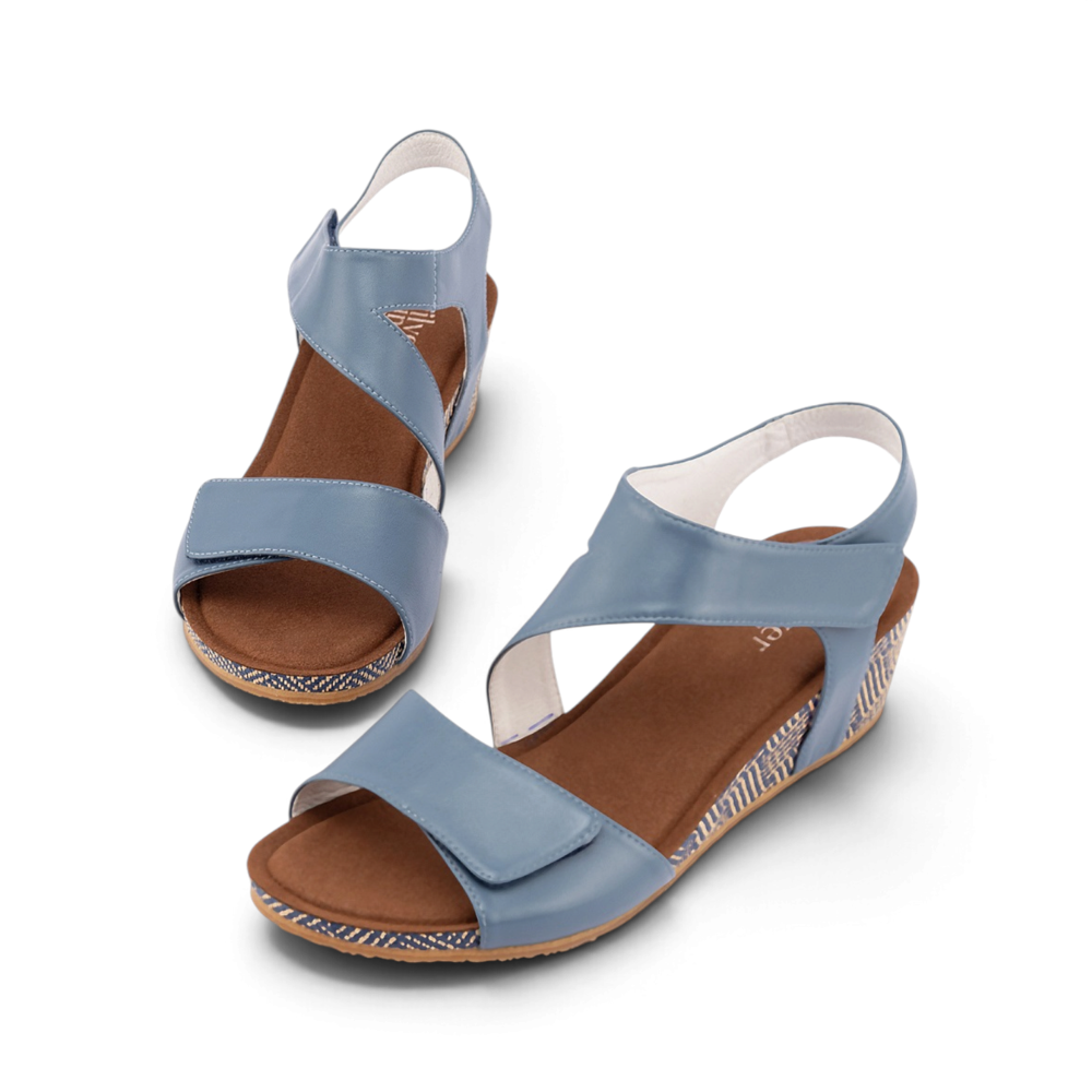 Kyra Wrap Wedge - Denim