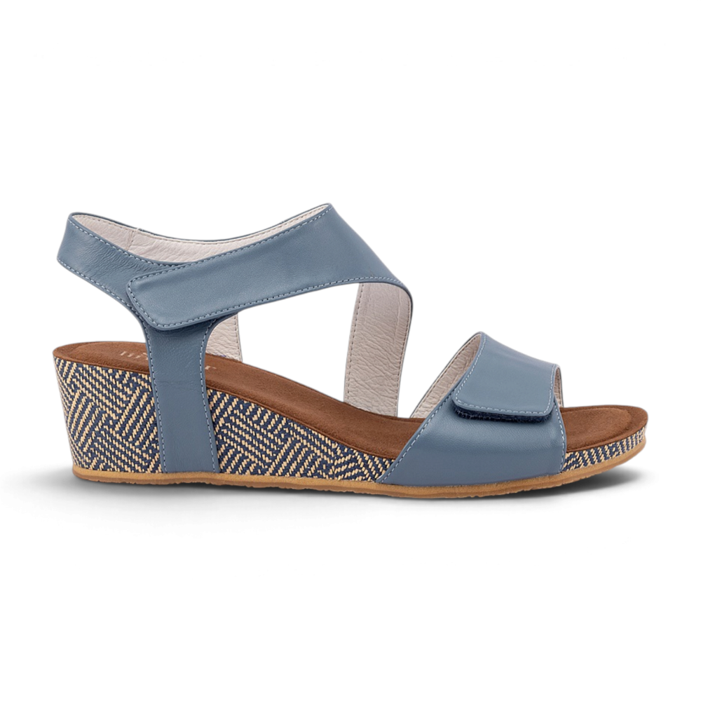 Kyra Wrap Wedge - Denim