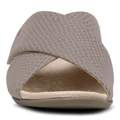 Leticia Wedge Sandal - Aluminium Lizard