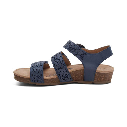 Lilly Strapped Sandal - Navy Cutout