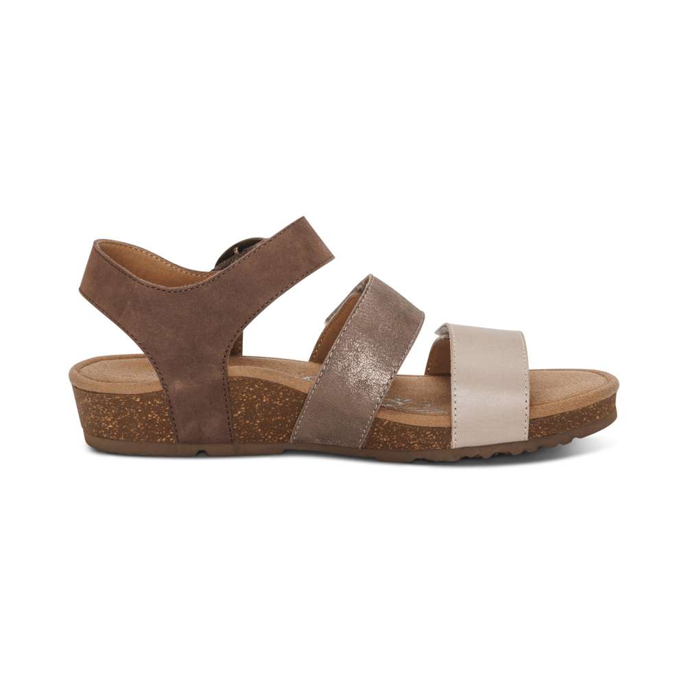 Lilly Strapped Sandal - Taupe