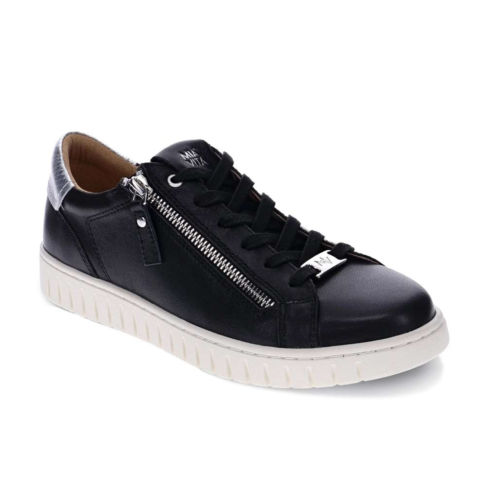 Luna Zip Casual Sneaker - Black