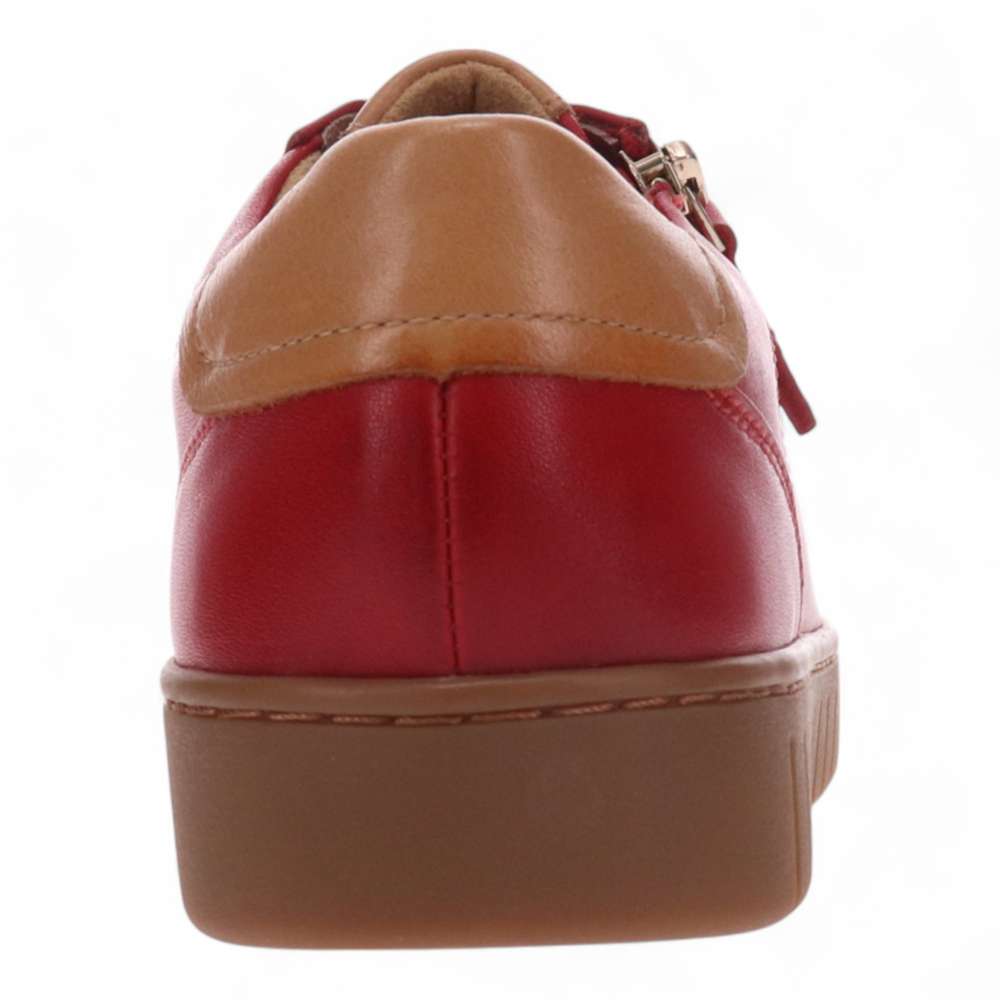 Luna Zip Casual Sneaker - Ruby Red