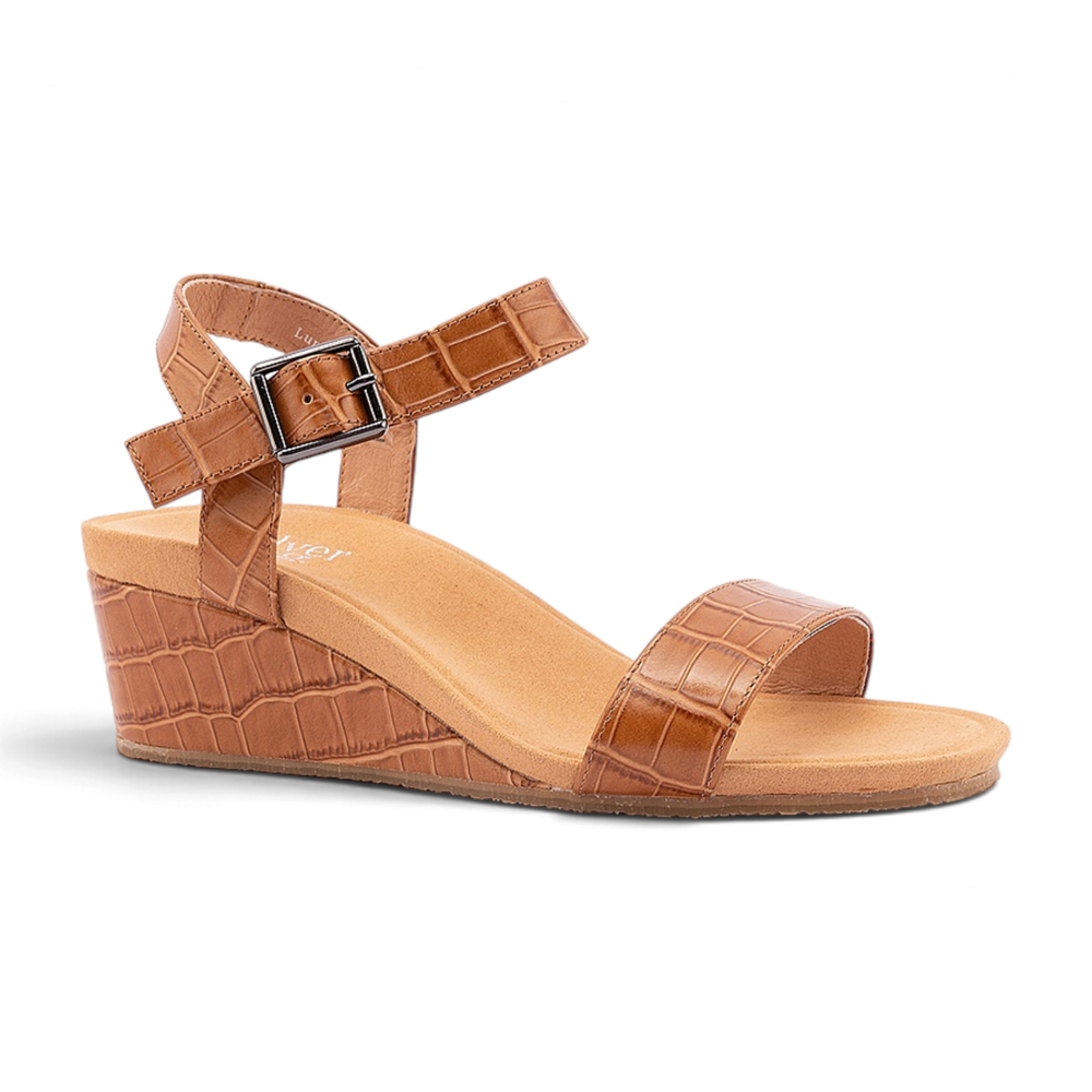 Lunar Wedge - Tan Croc