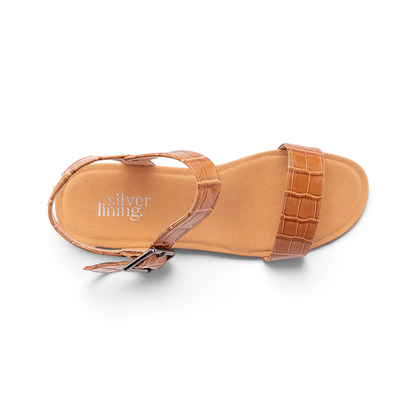 Lunar Wedge - Tan Croc