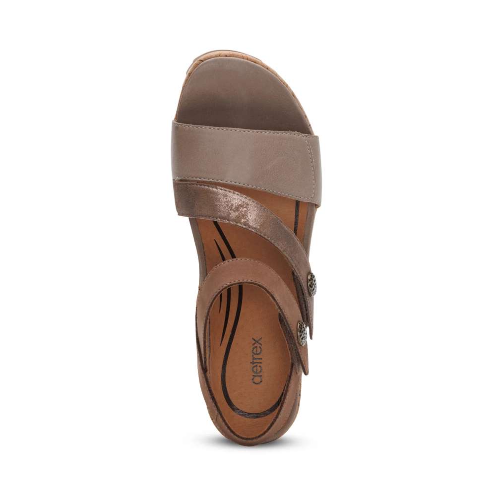 Madelyn Wedge - Taupe Multi