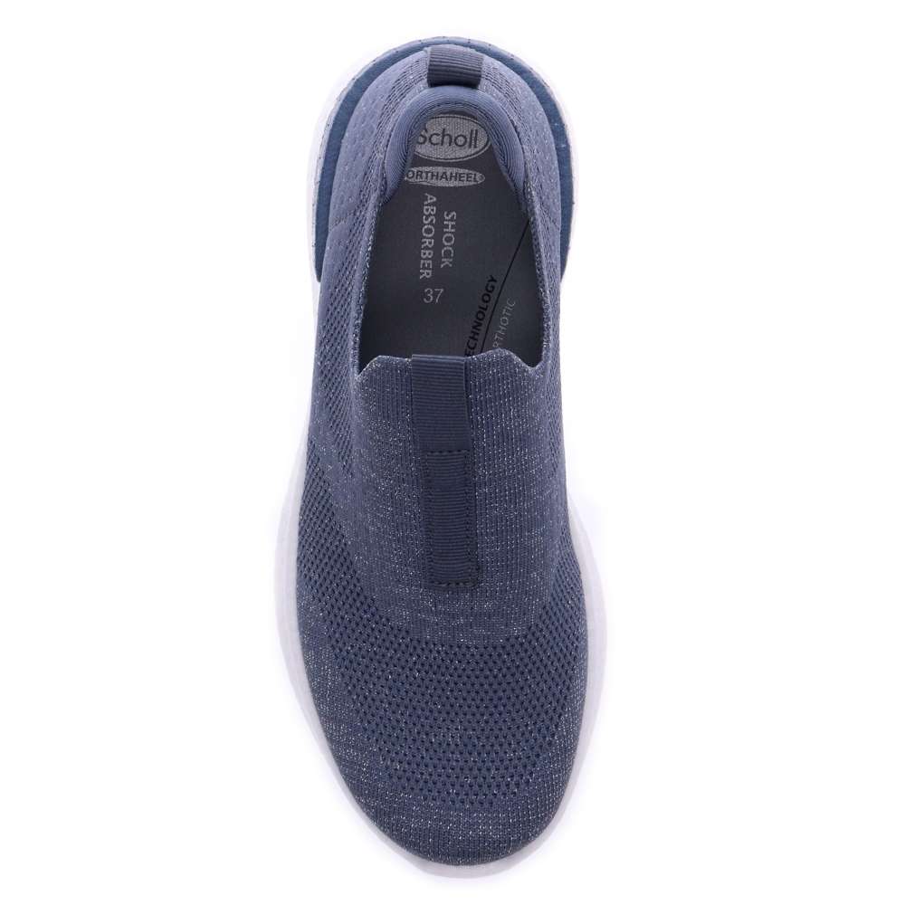Maggie Slip-On Casual Sneaker - Dark Blue/Silver