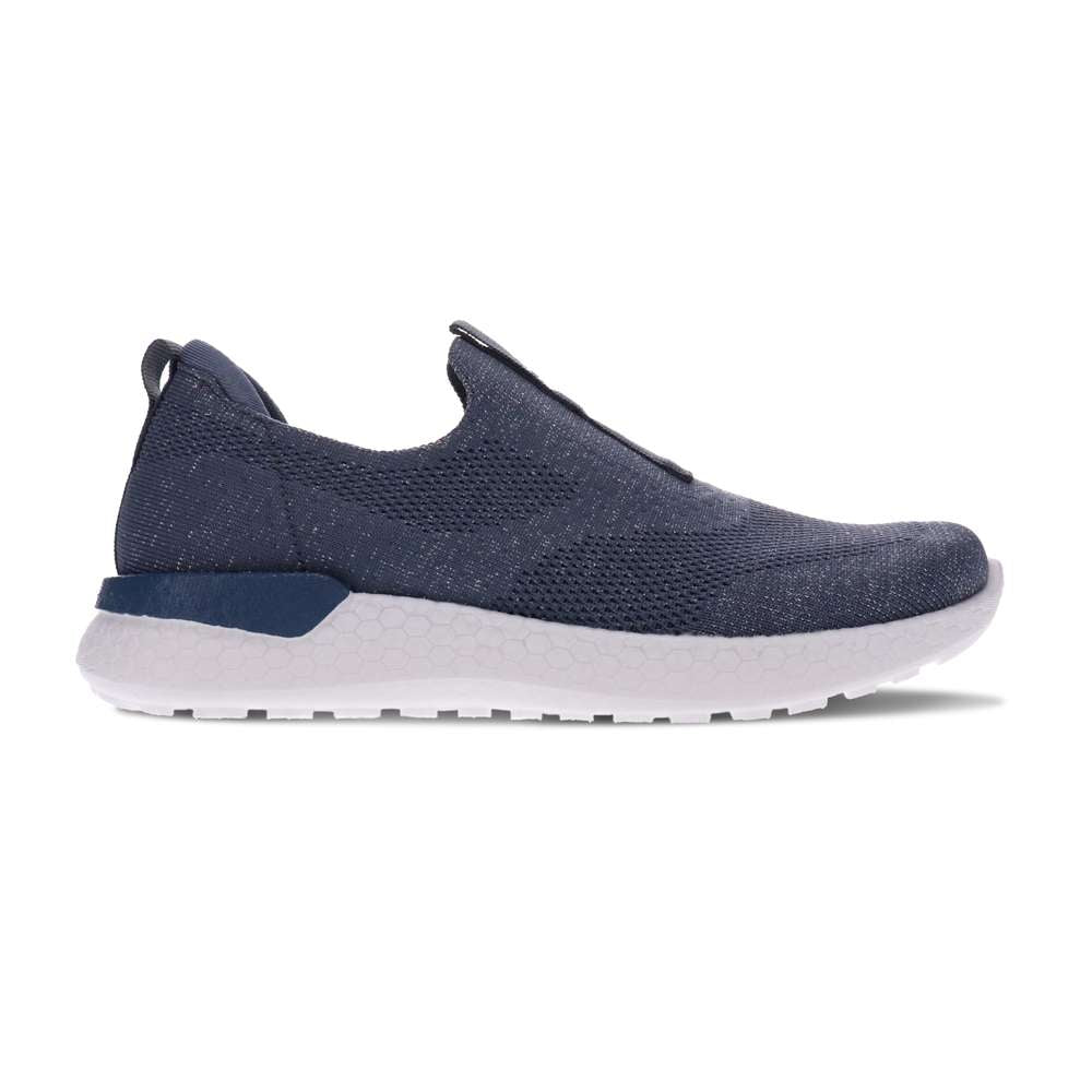 Maggie Slip-On Casual Sneaker - Dark Blue/Silver