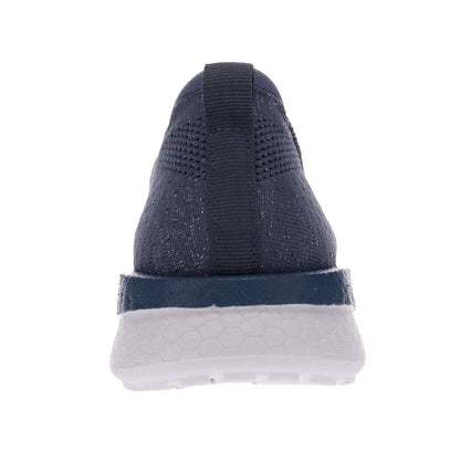 Maggie Slip-On Casual Sneaker - Dark Blue/Silver