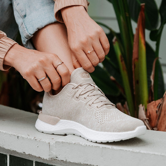 Lifestyle image for Maisie Lace-Up Active Sneaker - Taupe