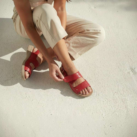 Lifestyle image for Manilla Slingback Sandal - Ruby Red