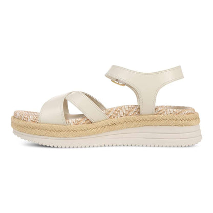 Mar Platform Sandal - Cream Leather