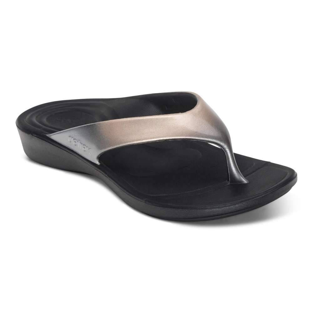 Maui Women's Toe Post Sandal - Metallic Ombre